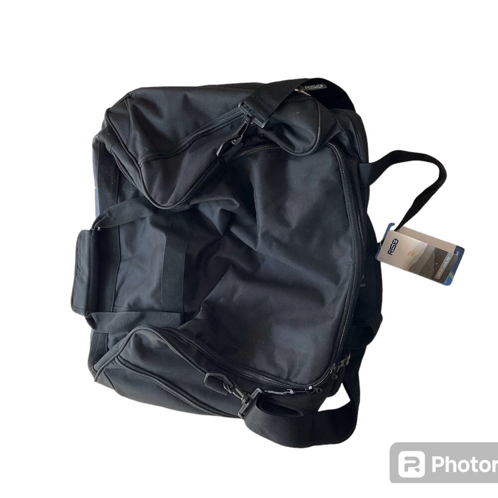 RISE and Hang Jumper Duffel Bag Black Carry On Size